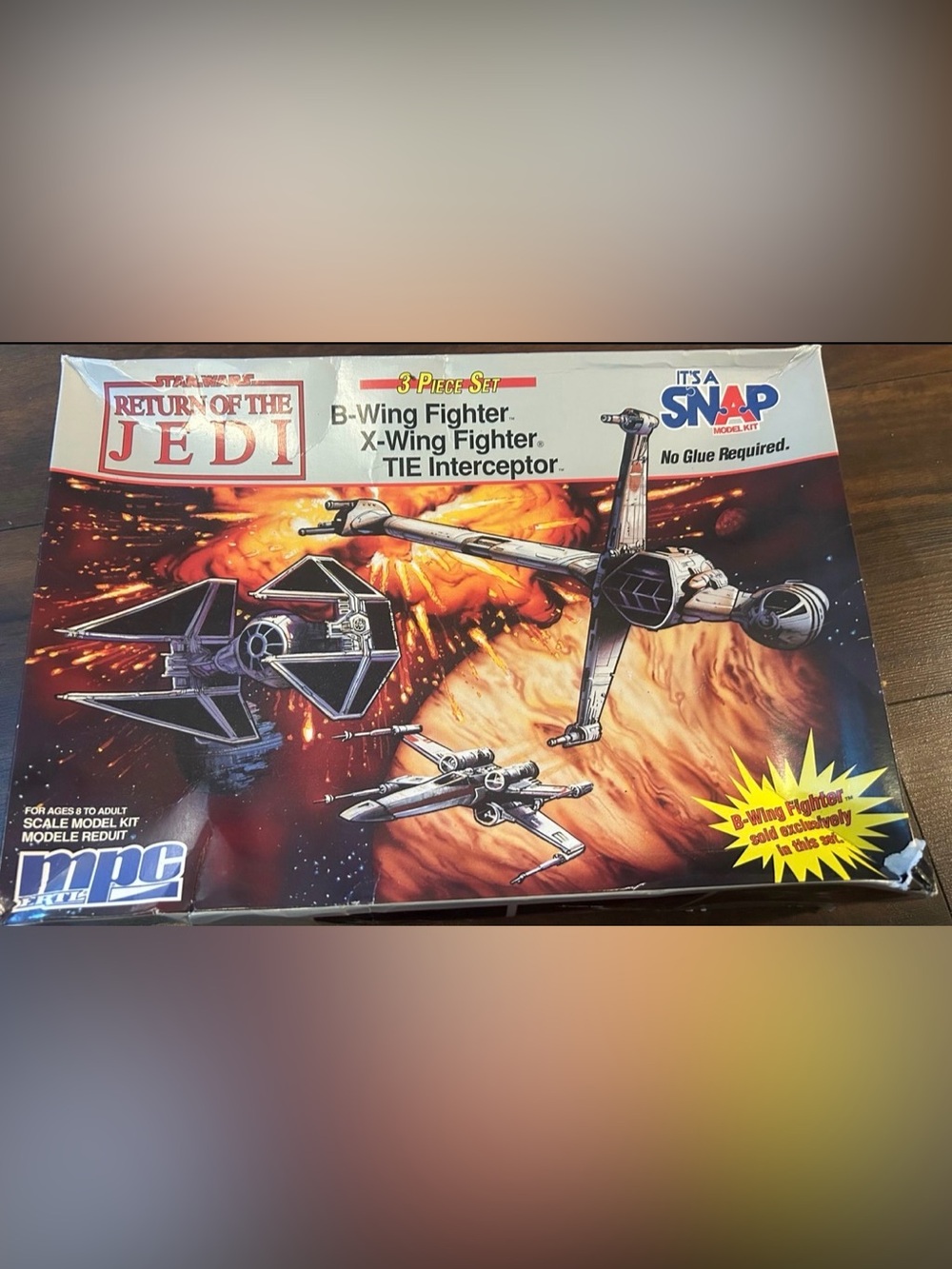 Mpc Ertl Return Of The Jedi 3 Piece Set B-wing Fighter Model Kit